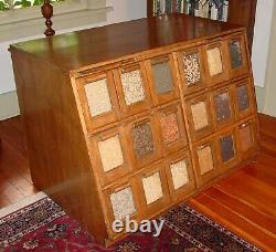 Antique Neat oak 18 drawer bean or seed cabinet-15631