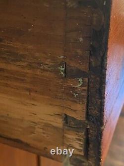 Antique New England-Pine /cherry Step Back Cupboard Primitive Farm House