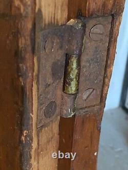 Antique New England-Pine /cherry Step Back Cupboard Primitive Farm House