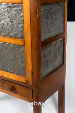 Antique New England Punched Tin Pie Safe