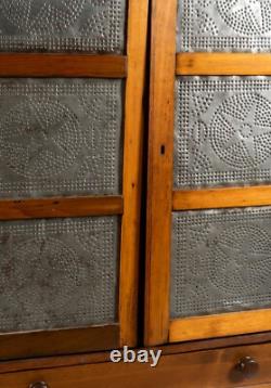 Antique New England Punched Tin Pie Safe