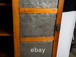 Antique New England Punched Tin Pie Safe