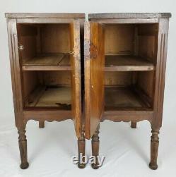 Antique Nightstand Storage Cabinet End Table Federal Victorian Vintage