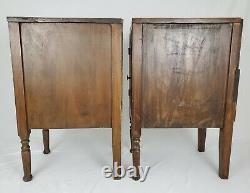 Antique Nightstand Storage Cabinet End Table Federal Victorian Vintage