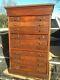 Antique Oak 10-drawer Flat File Cabinet. Drug Store Or Medical