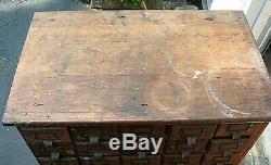 Antique OAK 45 Drawer Apothecary Country Store Hardware Parts Cabinet Chest Case