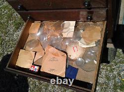 Antique Oak 10 Drawer Watch Repair Cabinet 1890s Era