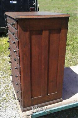 Antique Oak 10 Drawer Watch Repair Cabinet 1890s Era