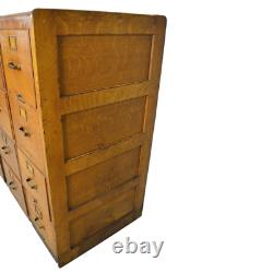 Antique Oak 12 Drawer File Cabinet by Library Bureau Legal Size, 1900s, #21647