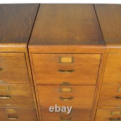 Antique Oak 12 Drawer File Cabinet by Library Bureau Legal Size, 1900s, #21647