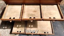 Antique Oak 13 Drawer Yawman & Erbe Stackable Sectional File Cabinet 33 x 24