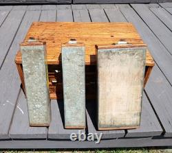 Antique Oak 15 Drawer Counter Top Store Hardware Cabinet 1900s Era