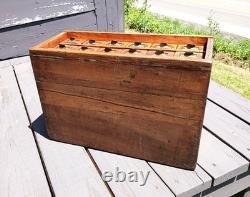 Antique Oak 15 Drawer Counter Top Store Hardware Cabinet 1900s Era