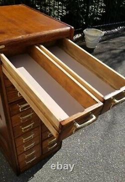 Antique Oak 20 Drawer File Cabinet Apothecary Collections