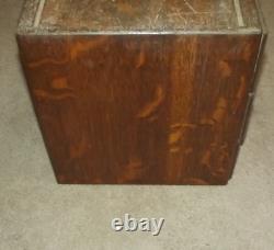 Antique Oak 3 Drawer HORIZONTAL File CABINET Desk wood Cabinet