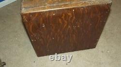 Antique Oak 3 Drawer HORIZONTAL File CABINET Desk wood Cabinet