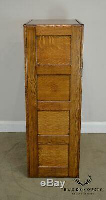 Antique Oak 4 Drawer File Cabinet (B)