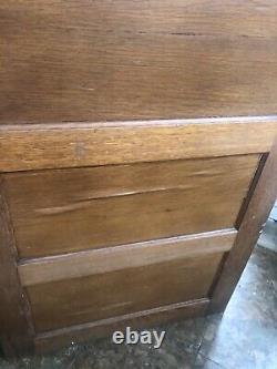 Antique Oak 4 Drawer Filing Cabinet