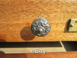 Antique Oak 8 Draw Jewelry, Dental, Sewing, Library, File Cabinet