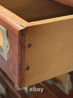 Antique Oak Apothecary Cabinet File General Store Hardware Library 48 Drawers
