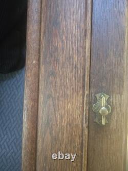 Antique Oak Bathroom Medicine Cabinet with Mirror Rare Knob