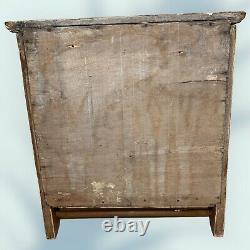 Antique Oak Beveled Mirror Medicine Cabinet with Towel Bar 19 X 16 X 6