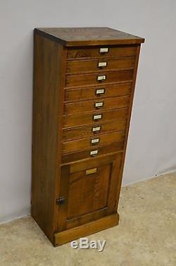 Antique Oak Cabinet The Philadelphia Commercial Museum with Contants