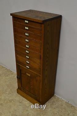 Antique Oak Cabinet The Philadelphia Commercial Museum with Contants