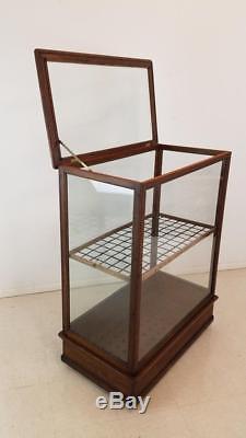 Antique Oak Cane / Walking Sticks Display Case Cabinet Attributed To Oscar Onken