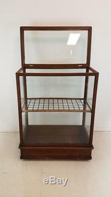 Antique Oak Cane / Walking Sticks Display Case Cabinet Attributed To Oscar Onken