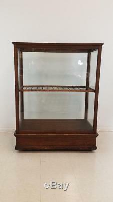 Antique Oak Cane / Walking Sticks Display Case Cabinet Attributed To Oscar Onken