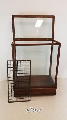 Antique Oak Cane / Walking Sticks Display Case Cabinet Attributed To Oscar Onken