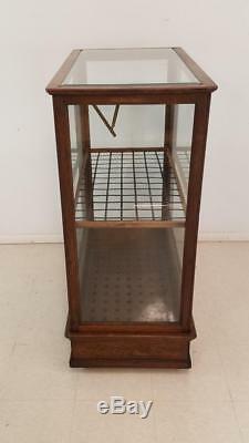 Antique Oak Cane / Walking Sticks Display Case Cabinet Attributed To Oscar Onken