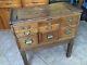 Antique Oak Card File Library Cabinet 9 Drawer Architectural Salvage Quartersawn
