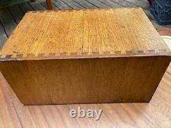 Antique Oak Card Index Catalog Cabinet-The Globe Wernicke Co. WG-15816, 1 Drawer