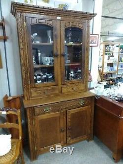 Antique Oak China Cabinet