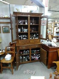 Antique Oak China Cabinet