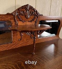 Antique Oak Curio Server