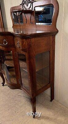 Antique Oak Curio Server