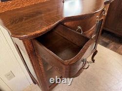 Antique Oak Curio Server