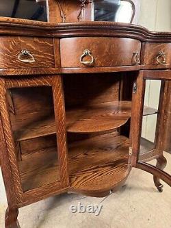 Antique Oak Curio Server