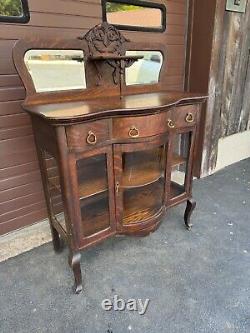 Antique Oak Curio Server