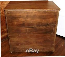 Antique Oak Dental Cabinet 18 Drawers +glass Door Quartersawn