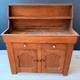 Antique Oak Dry Sink Cabinet With High Back Shelf Primitive Farmhouse Style