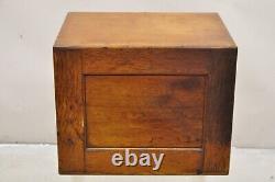 Antique Oak Euro SoleMakers Card Catalog 12 Drawer Apothecary File Cabinet