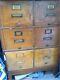 Antique Oak File Cabinet 2 Drawer Side-by-side Stackable Standard Files