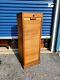 Antique Oak File Cabinet/roll Up Tambour