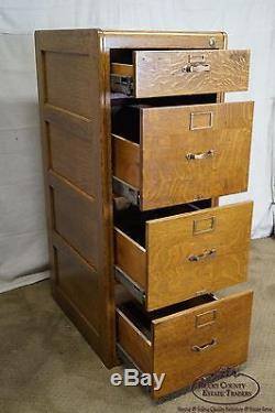 Antique Oak File Cabinet by Library Bureau