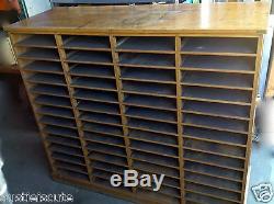 Antique Oak Filing 56 Cabinet Parts Bin Bolt Bin 58 Wide Supported Metal Drawer
