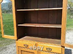 Antique Oak Flat Wall Cupboard Pie Safe 1920s